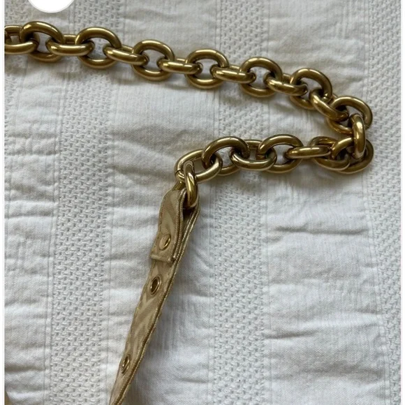 Fendi Baguette Double Flap Bag Zucca FF Canvas Coated Gold Authentic Vintage - Picture 3 of 11